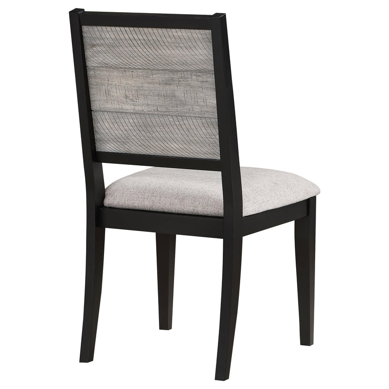 Elodie Wood Dining Side Chair Grey and Black (Set of 2) - 121222