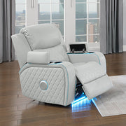 Elonzo Power Motion Recliner w w/LED, Power Headrest & Speaker - LV05902