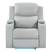 Elonzo Power Motion Recliner w w/LED, Power Headrest & Speaker - LV05902