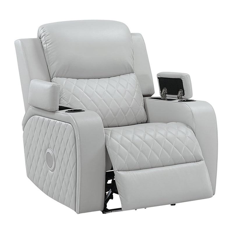 Elonzo Power Motion Recliner w w/LED, Power Headrest & Speaker - LV05902