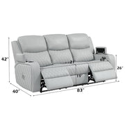 Elonzo Power Motion Sofa w/LED, Power Headrest & Speaker - LV05900