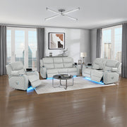 Elonzo Power Motion Sofa w/LED, Power Headrest & Speaker - LV05900