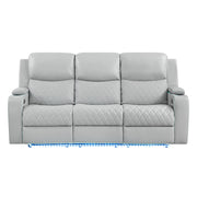 Elonzo Power Motion Sofa w/LED, Power Headrest & Speaker - LV05900