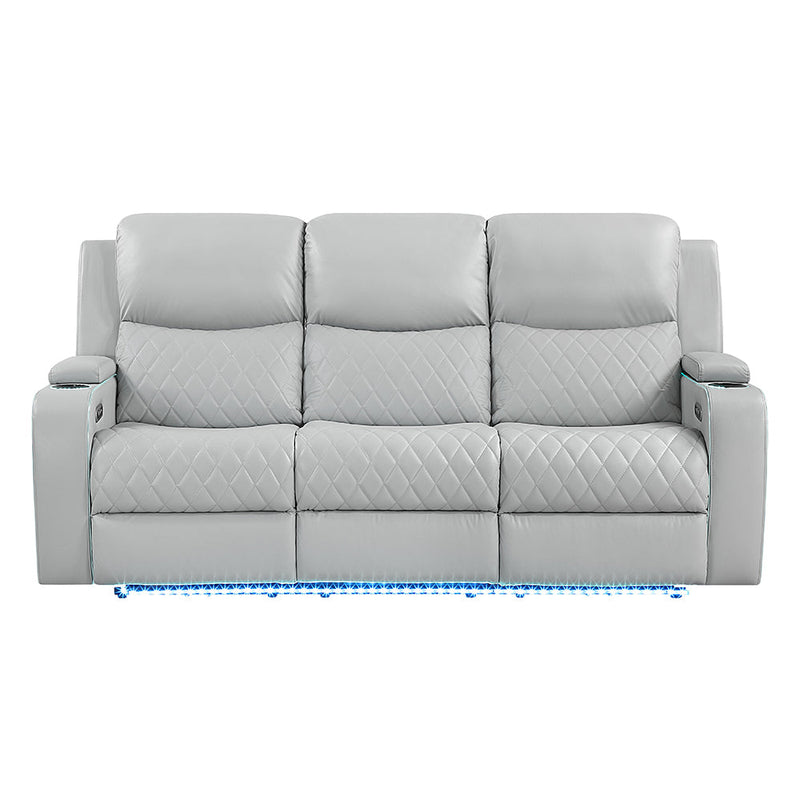 Elonzo Power Motion Sofa w/LED, Power Headrest & Speaker - LV05900