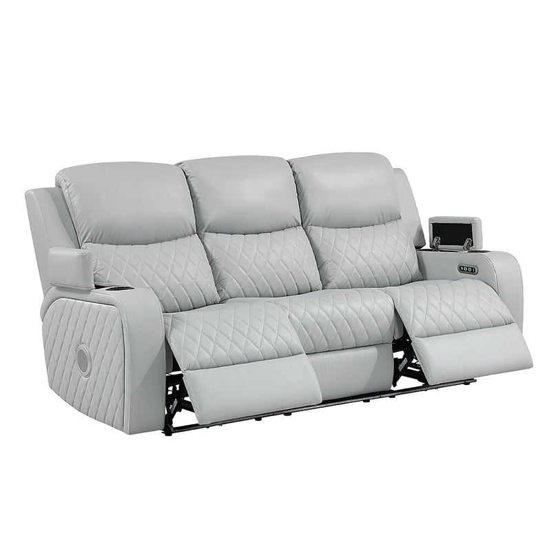 Elonzo Power Motion Sofa w/LED, Power Headrest & Speaker - LV05900