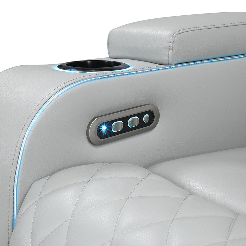 Elonzo Power Motion Sofa w/LED, Power Headrest & Speaker - LV05900