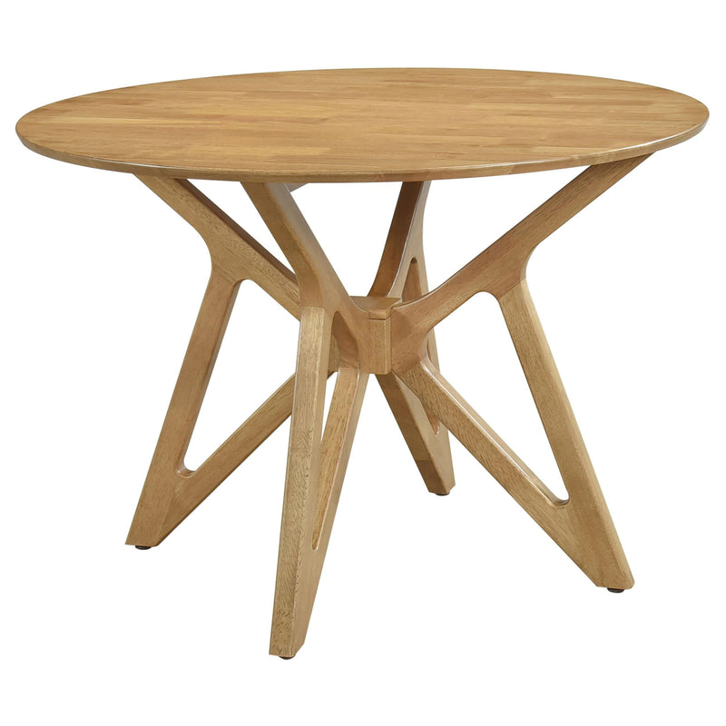 Elowen 5-piece Round Solid Wood Dining Set Light Walnut - 108440-S5