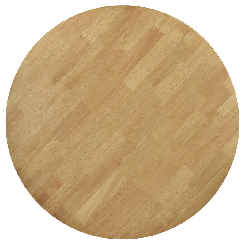 Elowen 5-piece Round Solid Wood Dining Set Light Walnut - 108440-S5