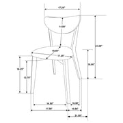Elowen Wood Dining Side Chair Light Walnut (Set of 2) - 108442