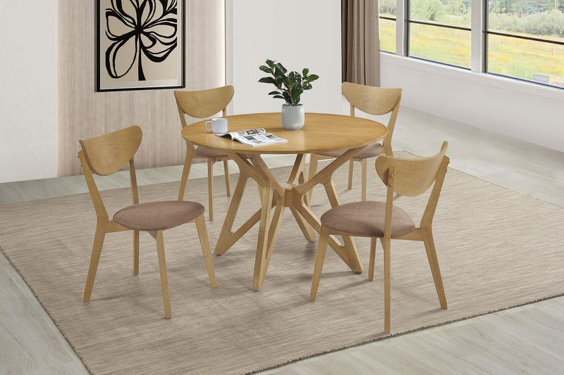 Elowen Wood Dining Side Chair Light Walnut (Set of 2) - 108442