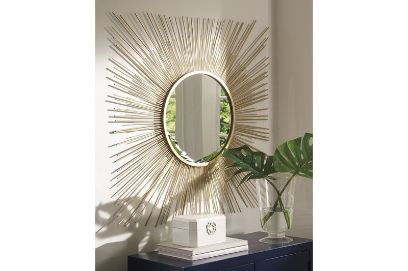 Elspeth Gold Finish Accent Mirror - DMV FurnitureOther Products