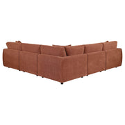 Elysia 5-piece Fabric Upholstered Modular Sectional Sofa Coral - 551891-SETA
