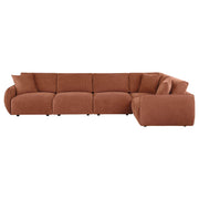 Elysia 5-piece Fabric Upholstered Modular Sectional Sofa Coral - 551891-SETA