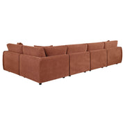 Elysia 5-piece Fabric Upholstered Modular Sectional Sofa Coral - 551891-SETA