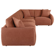 Elysia 5-piece Fabric Upholstered Modular Sectional Sofa Coral - 551891-SETA