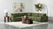 Elysia 5-piece Fabric Upholstered Modular Sectional Sofa Green - 551895-SETA