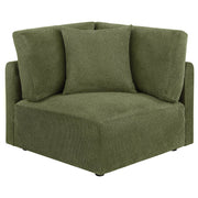 Elysia 5-piece Fabric Upholstered Modular Sectional Sofa Green - 551895-SETA