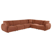 Elysia 6-piece Fabric Upholstered Modular Sectional Sofa Coral - 551891-SET