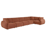 Elysia 6-piece Fabric Upholstered Modular Sectional Sofa Coral - 551891-SET