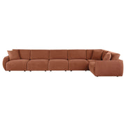Elysia 6-piece Fabric Upholstered Modular Sectional Sofa Coral - 551891-SET