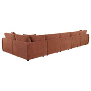 Elysia 6-piece Fabric Upholstered Modular Sectional Sofa Coral - 551891-SET