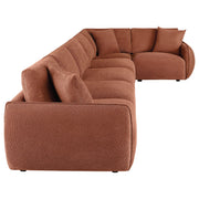 Elysia 6-piece Fabric Upholstered Modular Sectional Sofa Coral - 551891-SET