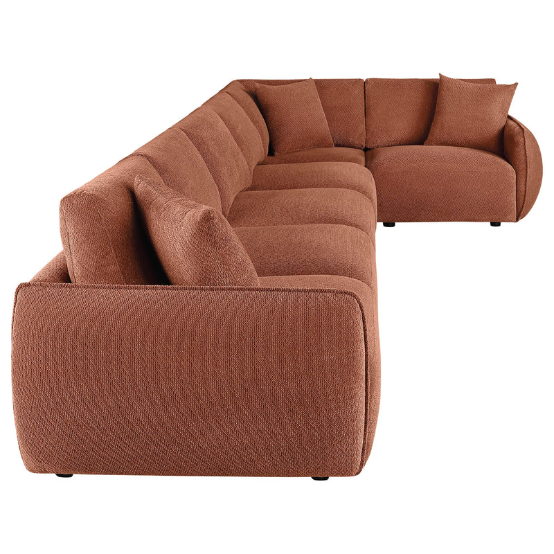 Elysia 6-piece Fabric Upholstered Modular Sectional Sofa Coral - 551891-SET