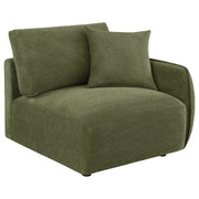 Elysia 6-piece Fabric Upholstered Modular Sectional Sofa Green - 551895-SET