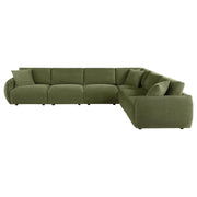 Elysia 6-piece Fabric Upholstered Modular Sectional Sofa Green - 551895-SET