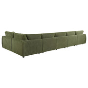 Elysia 6-piece Fabric Upholstered Modular Sectional Sofa Green - 551895-SET