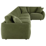 Elysia 6-piece Fabric Upholstered Modular Sectional Sofa Green - 551895-SET