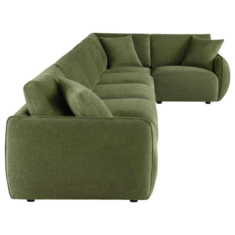 Elysia 6-piece Fabric Upholstered Modular Sectional Sofa Green - 551895-SET