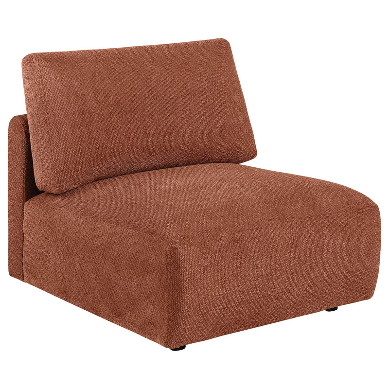 Elysia Fabric Upholstered Modular Armless Chair Coral - 551891