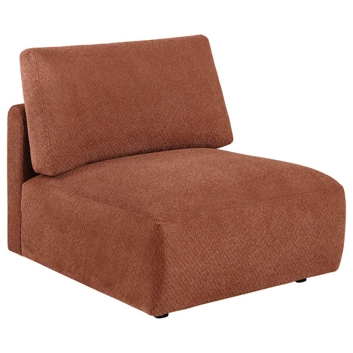 Elysia Fabric Upholstered Modular Armless Chair Coral - 551891