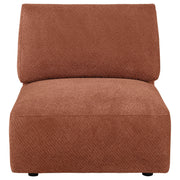 Elysia Fabric Upholstered Modular Armless Chair Coral - 551891