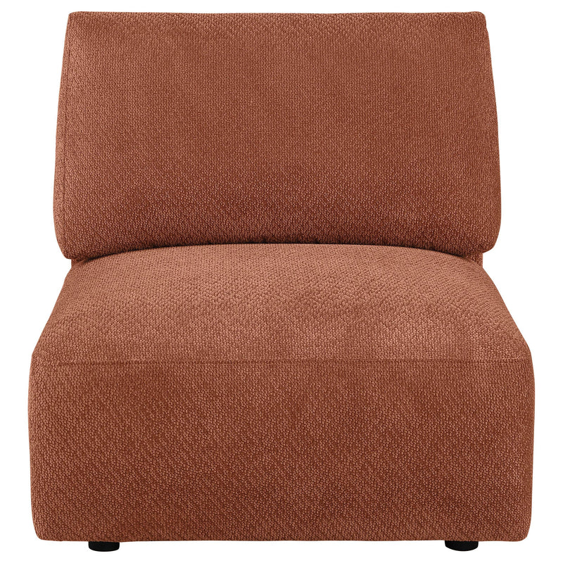 Elysia Fabric Upholstered Modular Armless Chair Coral - 551891