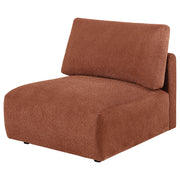 Elysia Fabric Upholstered Modular Armless Chair Coral - 551891