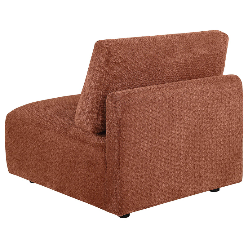 Elysia Fabric Upholstered Modular Armless Chair Coral - 551891