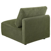 Elysia Fabric Upholstered Modular Armless Chair Green - 551895