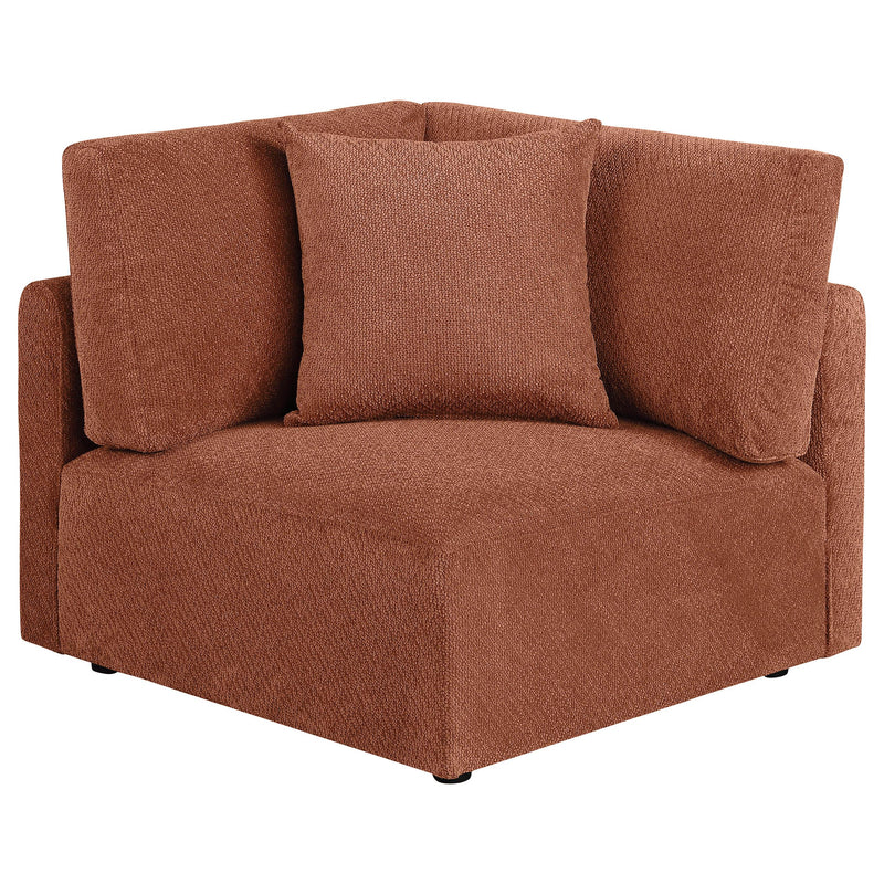 Elysia Fabric Upholstered Modular Corner Chair Coral - 551892
