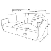 Elysia Fabric Upholstered Modular Lounge Loveseat Coral - 551891-LOVE
