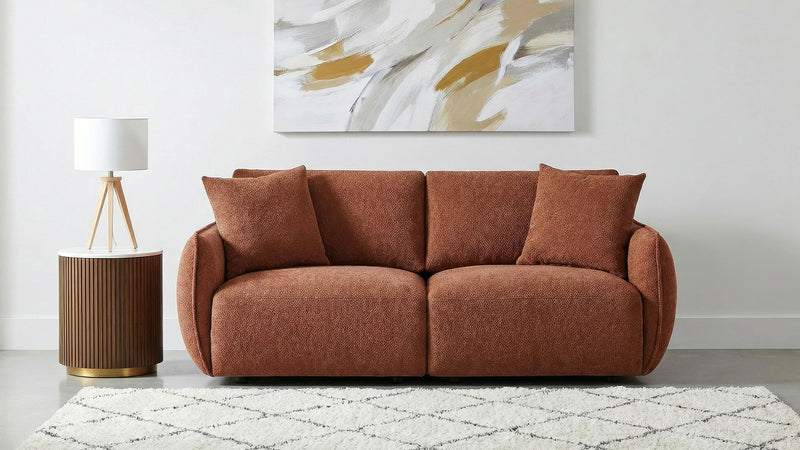 Elysia Fabric Upholstered Modular Lounge Loveseat Coral - 551891-LOVE