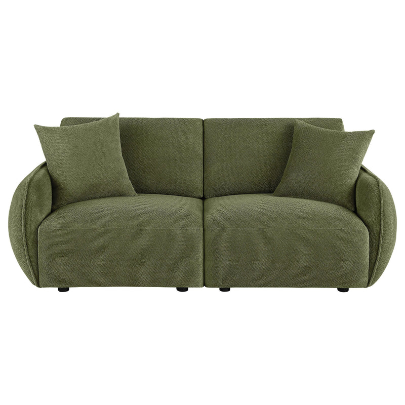 Elysia Fabric Upholstered Modular Lounge Loveseat Green - 551895-LOVE
