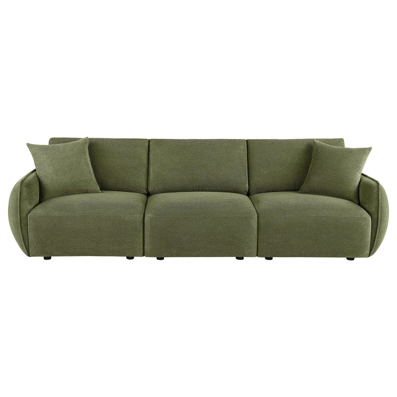 Elysia Fabric Upholstered Modular Lounge Sofa Green - 551895-SOFA