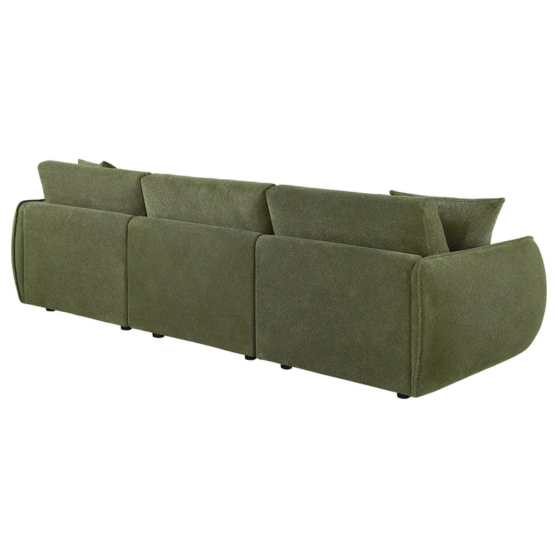 Elysia Fabric Upholstered Modular Lounge Sofa Green - 551895-SOFA