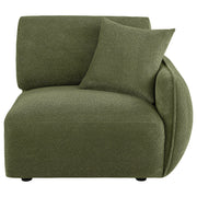 Elysia Fabric Upholstered Modular RAF Chair Green - 551898RAF