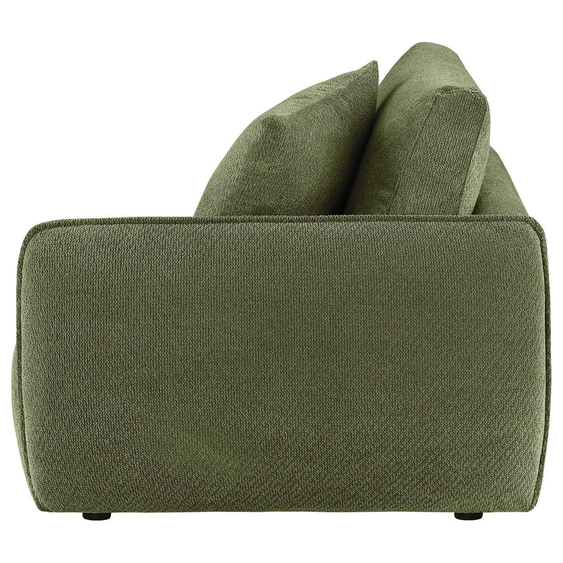 Elysia Fabric Upholstered Modular RAF Chair Green - 551898RAF