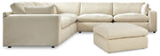 Elyza 5 - Piece Sectional with Ottoman in Linen - DMV Furniture_Preset