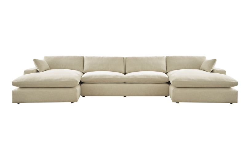 Elyza Linen 4 - Piece Double Chaise Sectional - DMV FurnitureSectional