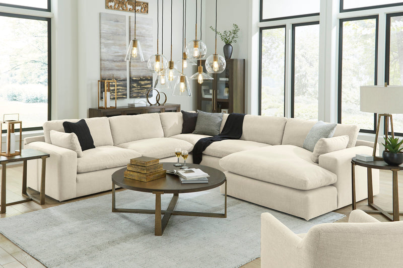 Elyza Linen 5 - Piece RAF Chaise Sectional - DMV FurnitureSectional